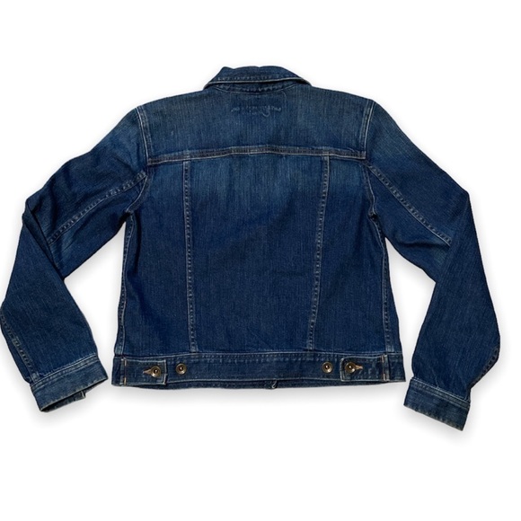 Lauren Ralph Lauren Trucker Jean Jacket Dark Wash Denim LRL Women’s Size S - Picture 2 of 9